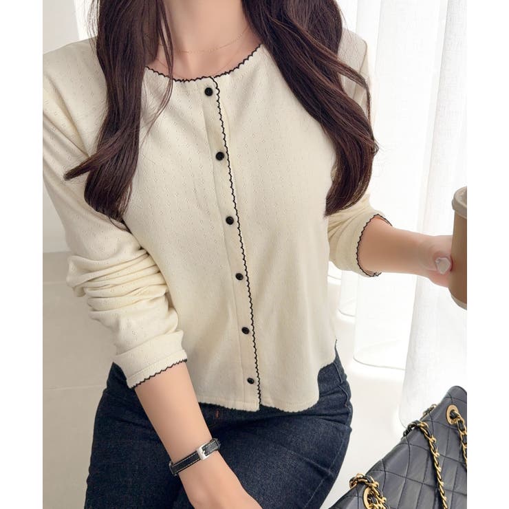 【mily bilet】ピコレースで甘さをひとさじ♪パターンメッシュヘンリーロン… | Classical Elf  | 詳細画像11 