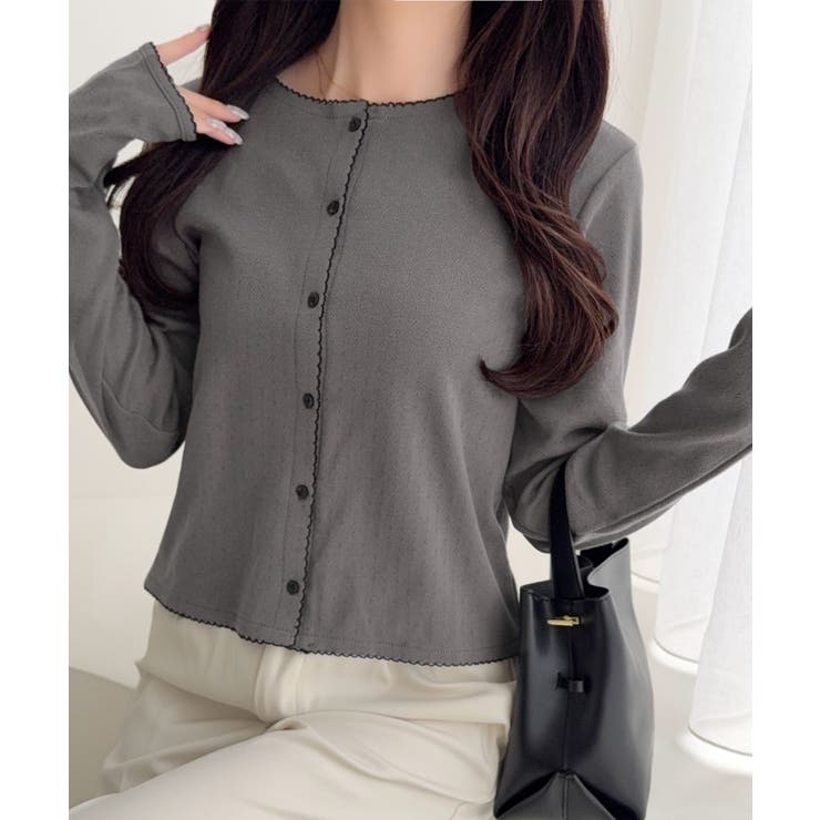 【mily bilet】ピコレースで甘さをひとさじ♪パターンメッシュヘンリーロン… | Classical Elf  | 詳細画像20 