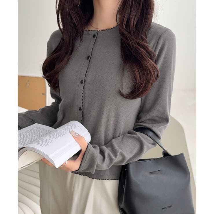 【mily bilet】ピコレースで甘さをひとさじ♪パターンメッシュヘンリーロン… | Classical Elf  | 詳細画像23 