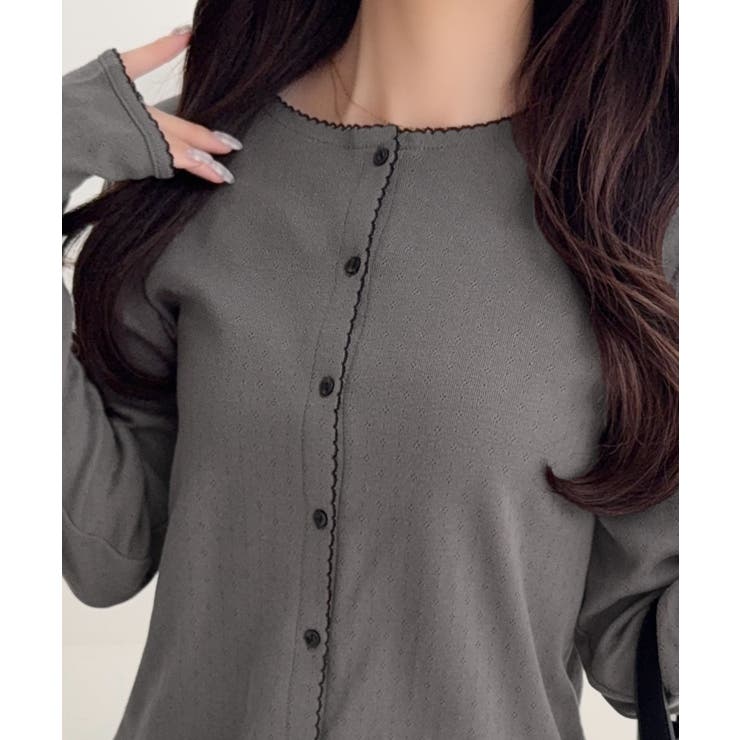 【mily bilet】ピコレースで甘さをひとさじ♪パターンメッシュヘンリーロン… | Classical Elf  | 詳細画像27 