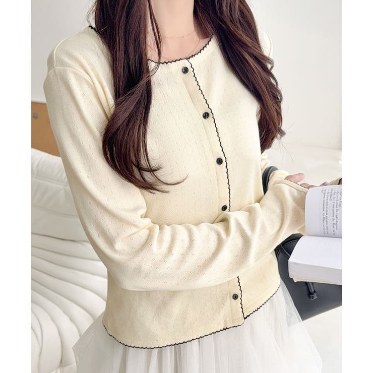 【mily bilet】ピコレースで甘さをひとさじ♪パターンメッシュヘンリーロン… | Classical Elf  | 詳細画像1 