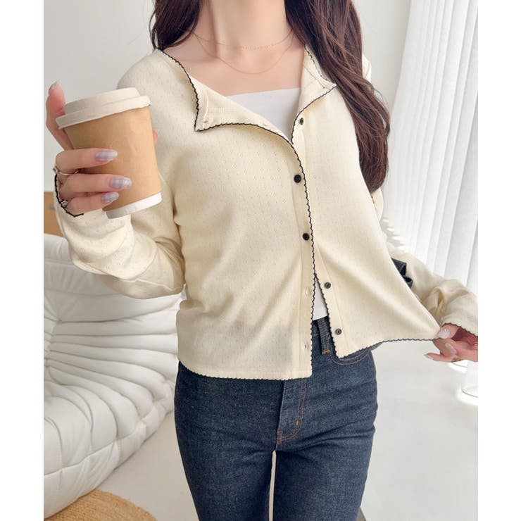 【mily bilet】ピコレースで甘さをひとさじ♪パターンメッシュヘンリーロン… | Classical Elf  | 詳細画像5 