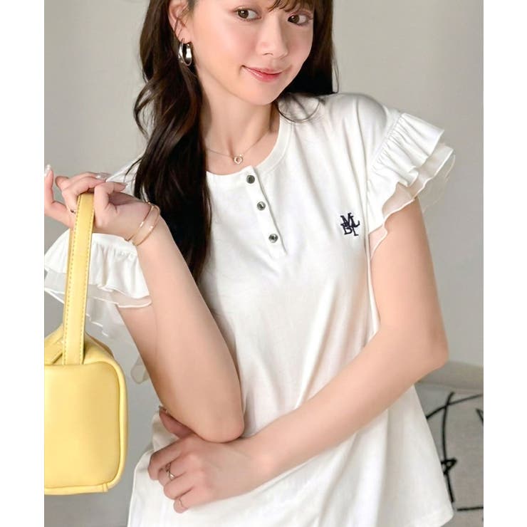 【mily bilet】ふわっと華やか、でも凛と。袖フリルコンパクトTシャツ | Classical Elf  | 詳細画像8 
