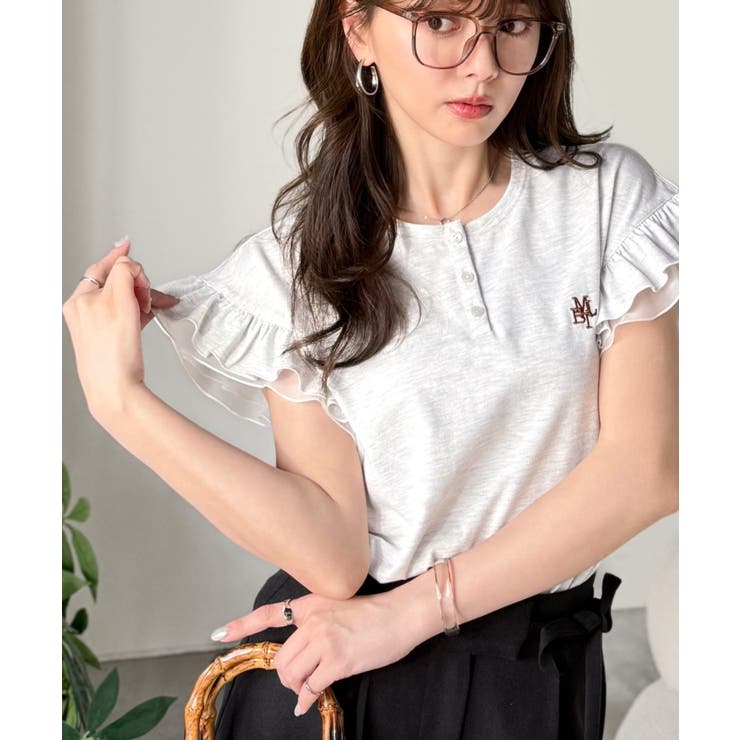 【mily bilet】ふわっと華やか、でも凛と。袖フリルコンパクトTシャツ | Classical Elf  | 詳細画像11 