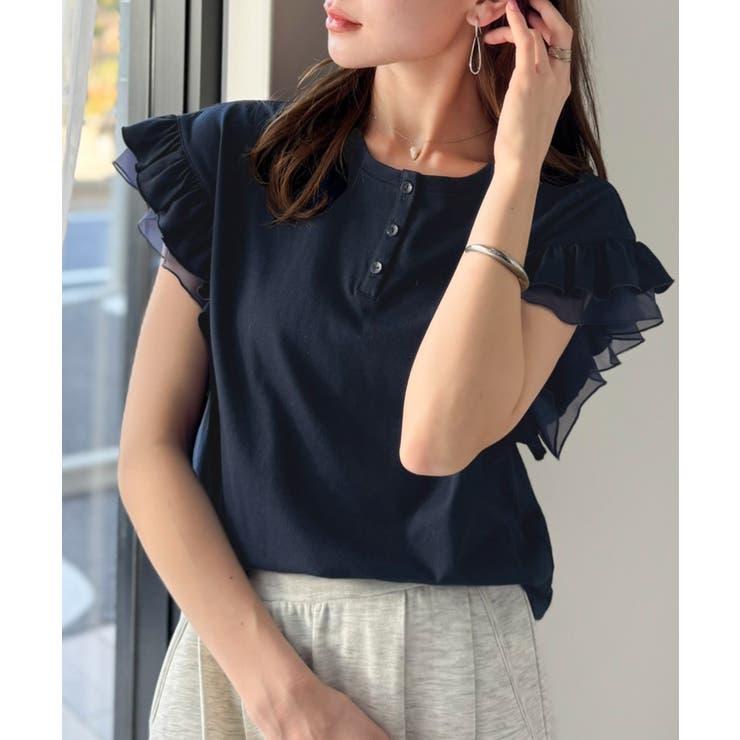 【mily bilet】ふわっと華やか、でも凛と。袖フリルコンパクトTシャツ | Classical Elf  | 詳細画像23 