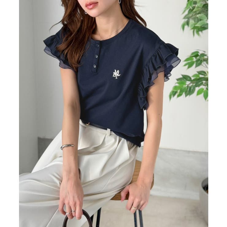 【mily bilet】ふわっと華やか、でも凛と。袖フリルコンパクトTシャツ | Classical Elf  | 詳細画像24 