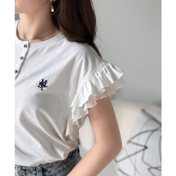 【mily bilet】ふわっと華やか、でも凛と。袖フリルコンパクトTシャツ | Classical Elf  | 詳細画像31 