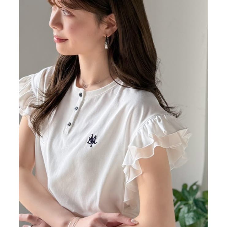 【mily bilet】ふわっと華やか、でも凛と。袖フリルコンパクトTシャツ | Classical Elf  | 詳細画像3 