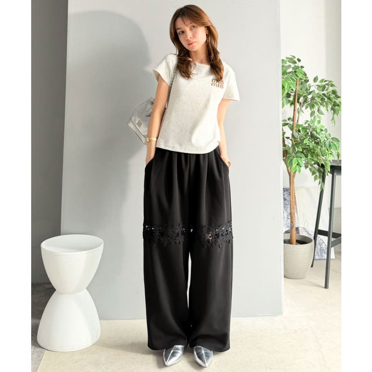 【mily bilet】唯一無二の華やかデザイン。花柄レース 切り替えスウェット… | Classical Elf  | 詳細画像12 