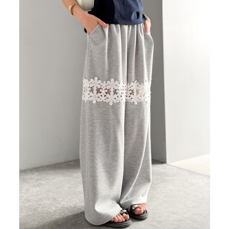 【mily bilet】唯一無二の華やかデザイン。花柄レース 切り替えスウェット… | Classical Elf  | 詳細画像16 