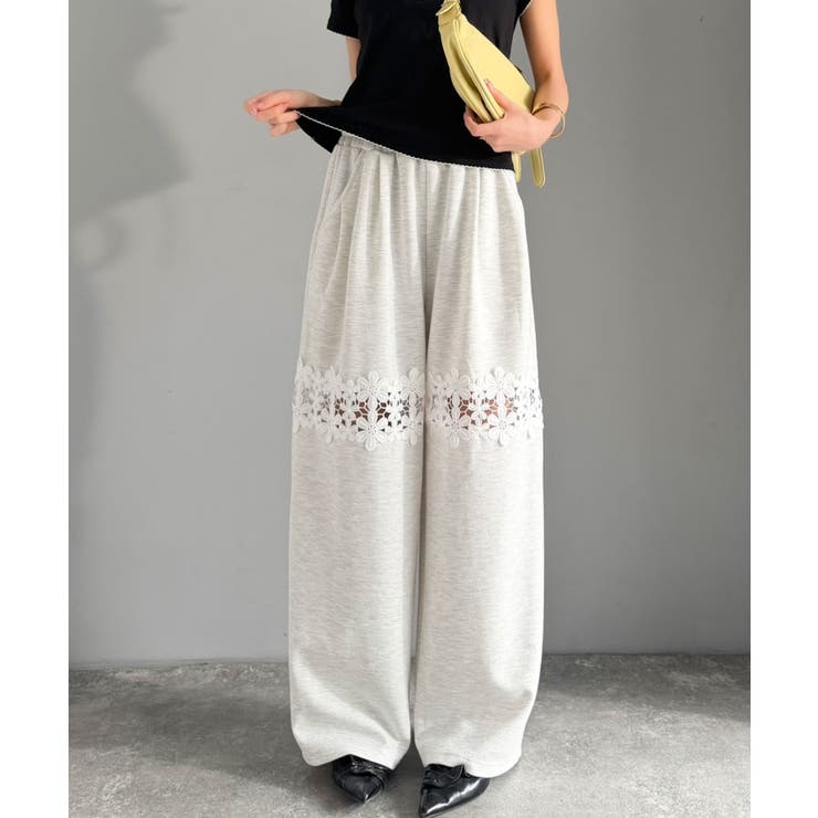 【mily bilet】唯一無二の華やかデザイン。花柄レース 切り替えスウェット… | Classical Elf  | 詳細画像22 