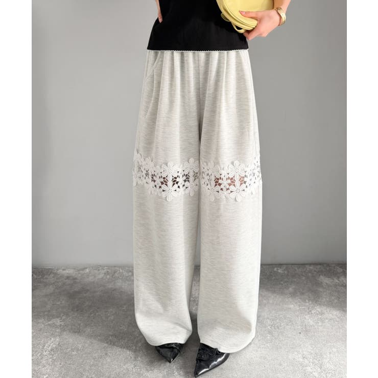 【mily bilet】唯一無二の華やかデザイン。花柄レース 切り替えスウェット… | Classical Elf  | 詳細画像24 