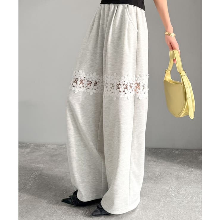 【mily bilet】唯一無二の華やかデザイン。花柄レース 切り替えスウェット… | Classical Elf  | 詳細画像26 