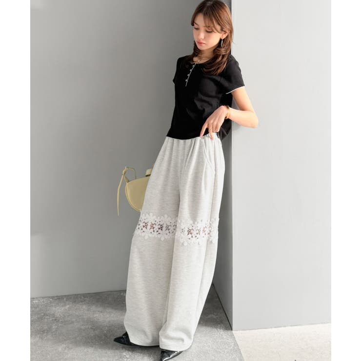 【mily bilet】唯一無二の華やかデザイン。花柄レース 切り替えスウェット… | Classical Elf  | 詳細画像28 