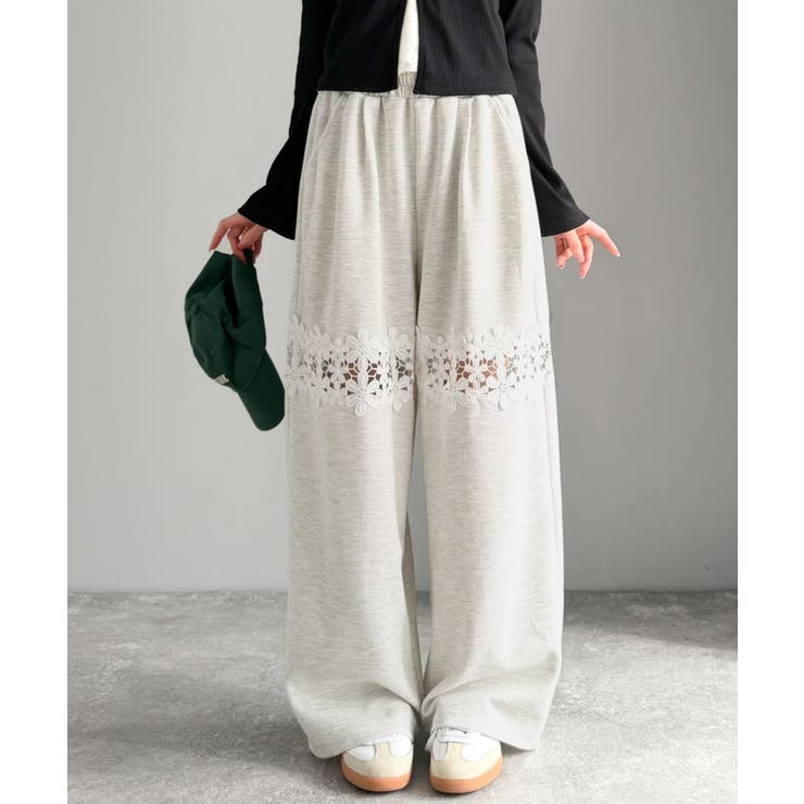 【mily bilet】唯一無二の華やかデザイン。花柄レース 切り替えスウェット… | Classical Elf  | 詳細画像29 