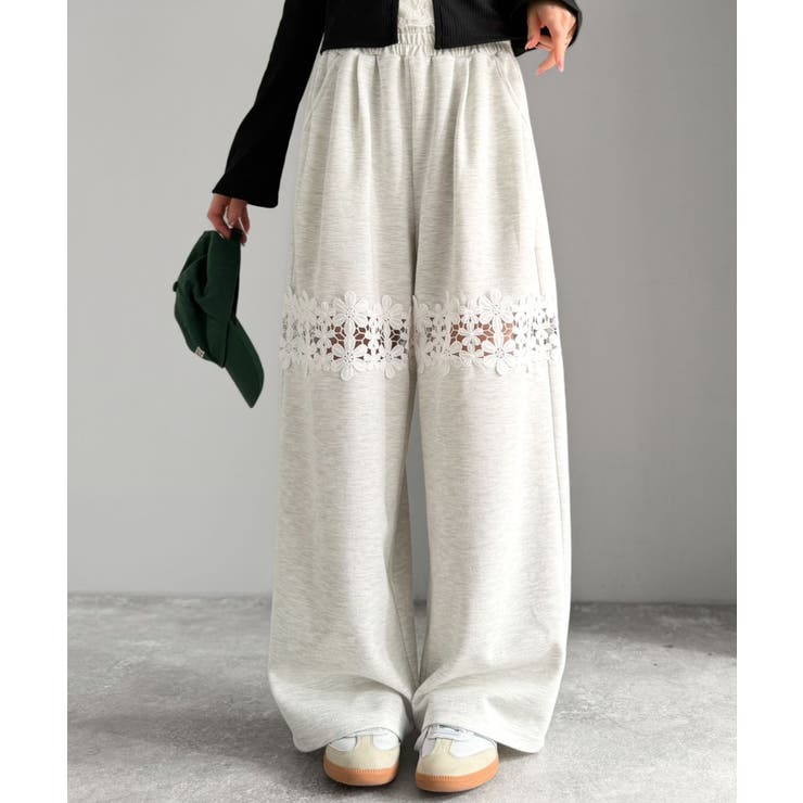 【mily bilet】唯一無二の華やかデザイン。花柄レース 切り替えスウェット… | Classical Elf  | 詳細画像30 