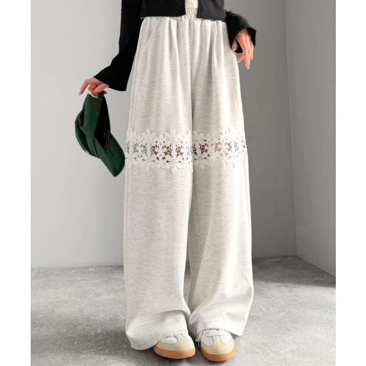 【mily bilet】唯一無二の華やかデザイン。花柄レース 切り替えスウェット… | Classical Elf  | 詳細画像31 