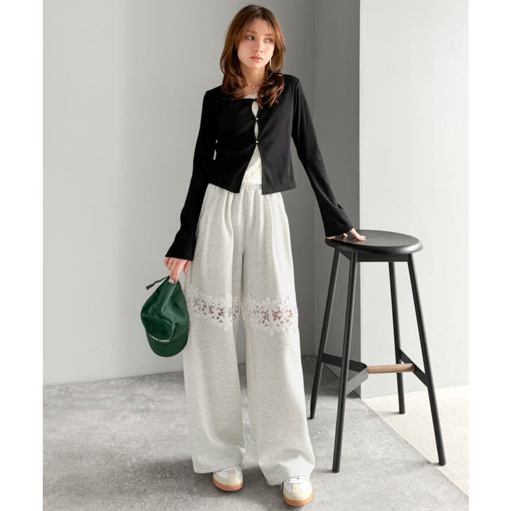 【mily bilet】唯一無二の華やかデザイン。花柄レース 切り替えスウェット… | Classical Elf  | 詳細画像33 