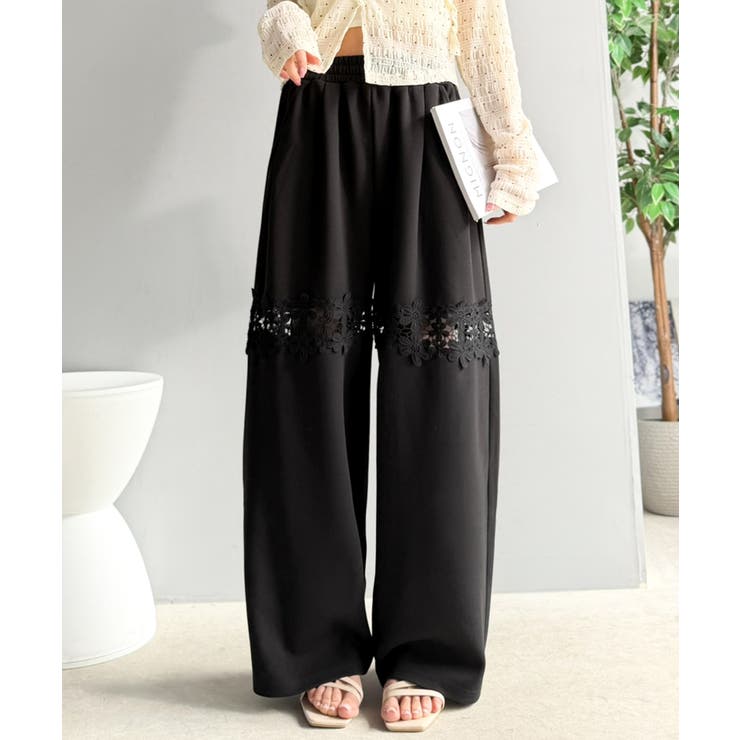 【mily bilet】唯一無二の華やかデザイン。花柄レース 切り替えスウェット… | Classical Elf  | 詳細画像2 