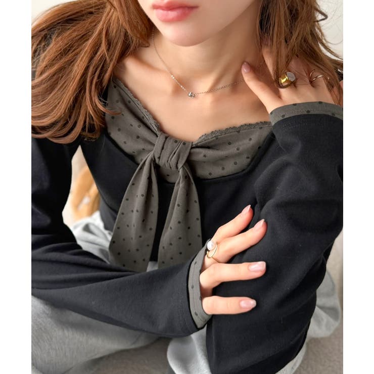 【mily bilet】視線を奪う、胸元のひとクセ。ドット×レースリボンデザイン… | Classical Elf  | 詳細画像28 
