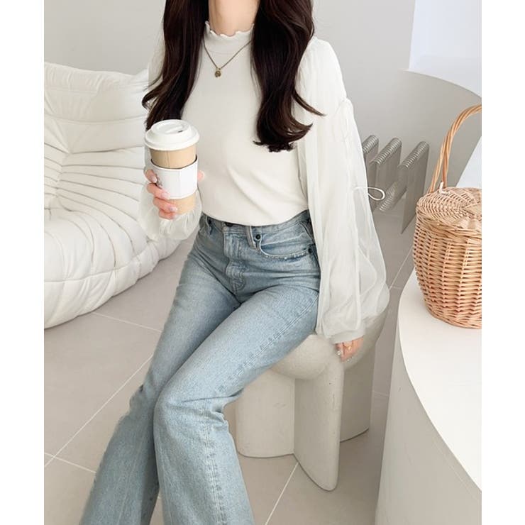 【mily bilet】大人可愛いふんわりスリーブが魅力♪サイドスリットリボンチ… | Classical Elf  | 詳細画像3 