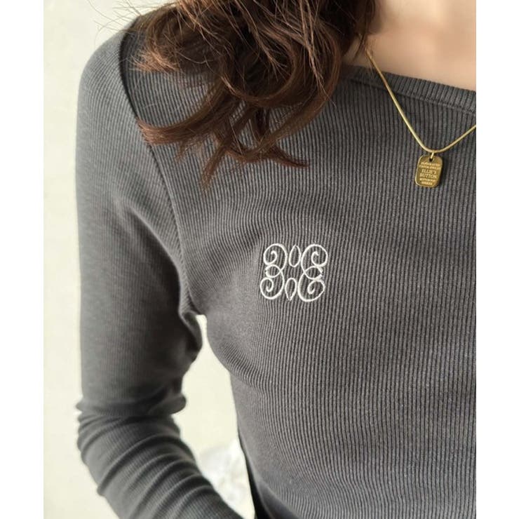 美しいシルエット！アシメネックレイヤード風シャーリング使い袖フレア胸刺繍カットソ… | Classical Elf  | 詳細画像27 