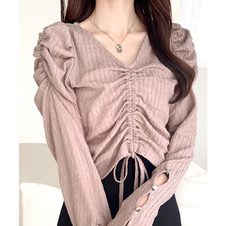 ピンク | 【mily bilet】カジュアルな大人ガーリーテイスト。シャーリング使い膨れジ… | Classical Elf 