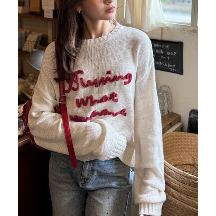 【mily bilet】デイリースタイルを華やかに彩る。コード刺繍ネップニットプ… | Classical Elf  | 詳細画像8 