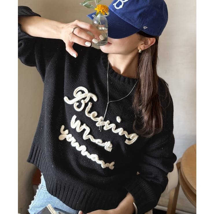 【mily bilet】デイリースタイルを華やかに彩る。コード刺繍ネップニットプ… | Classical Elf  | 詳細画像12 