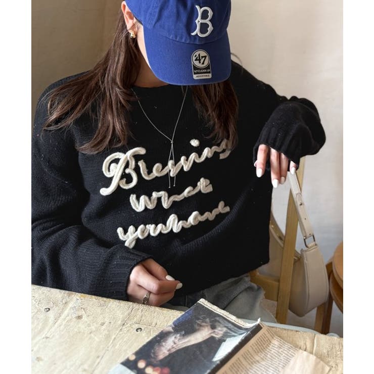 【mily bilet】デイリースタイルを華やかに彩る。コード刺繍ネップニットプ… | Classical Elf  | 詳細画像20 