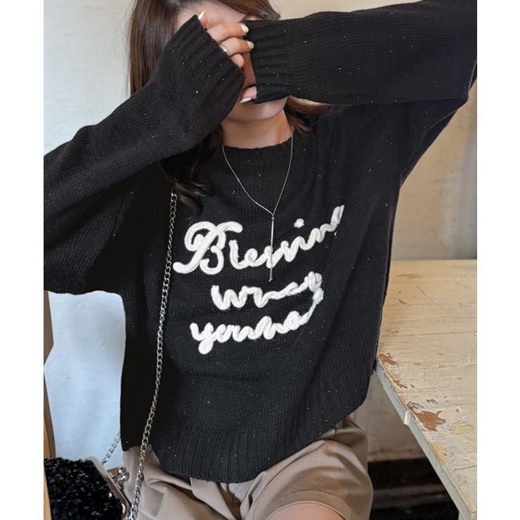 【mily bilet】デイリースタイルを華やかに彩る。コード刺繍ネップニットプ… | Classical Elf  | 詳細画像24 