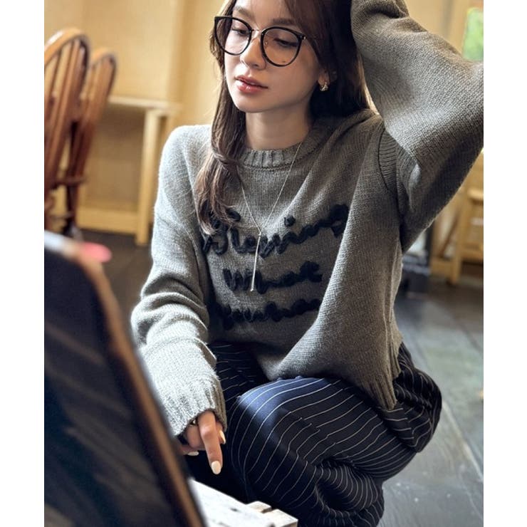 【mily bilet】デイリースタイルを華やかに彩る。コード刺繍ネップニットプ… | Classical Elf  | 詳細画像29 