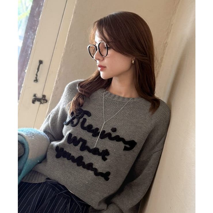 【mily bilet】デイリースタイルを華やかに彩る。コード刺繍ネップニットプ… | Classical Elf  | 詳細画像33 