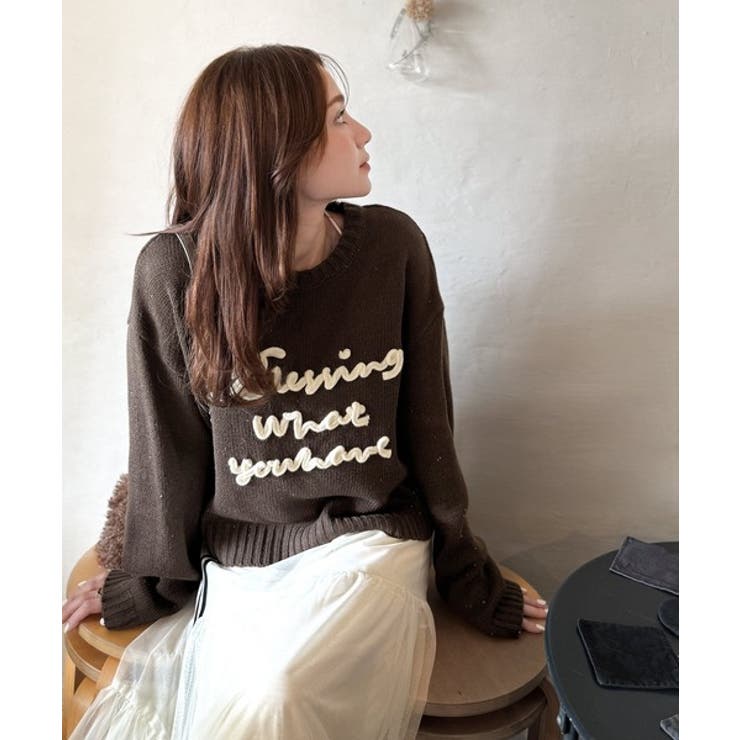 【mily bilet】デイリースタイルを華やかに彩る。コード刺繍ネップニットプ… | Classical Elf  | 詳細画像36 