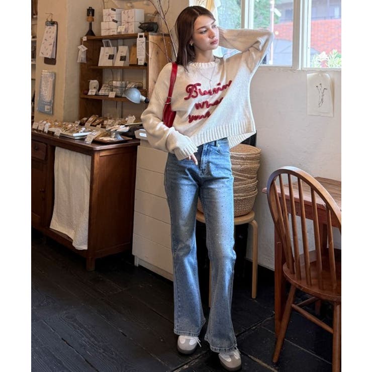 【mily bilet】デイリースタイルを華やかに彩る。コード刺繍ネップニットプ… | Classical Elf  | 詳細画像3 