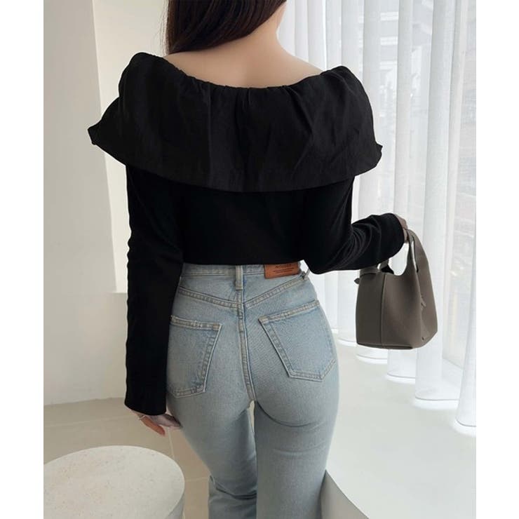 大人フェミニンを叶える♪オフショル２WAYオーガンジーリボンプルオーバー | Classical Elf  | 詳細画像16 