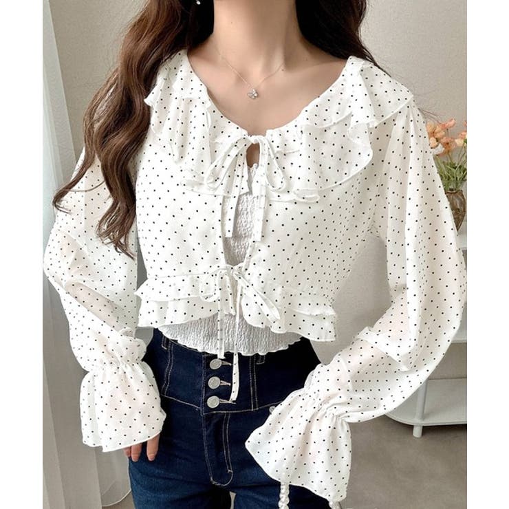 【mily bilet】透け感シフォンが軽やかに映える◎ドットシャイニーシアーリ… | Classical Elf  | 詳細画像15 