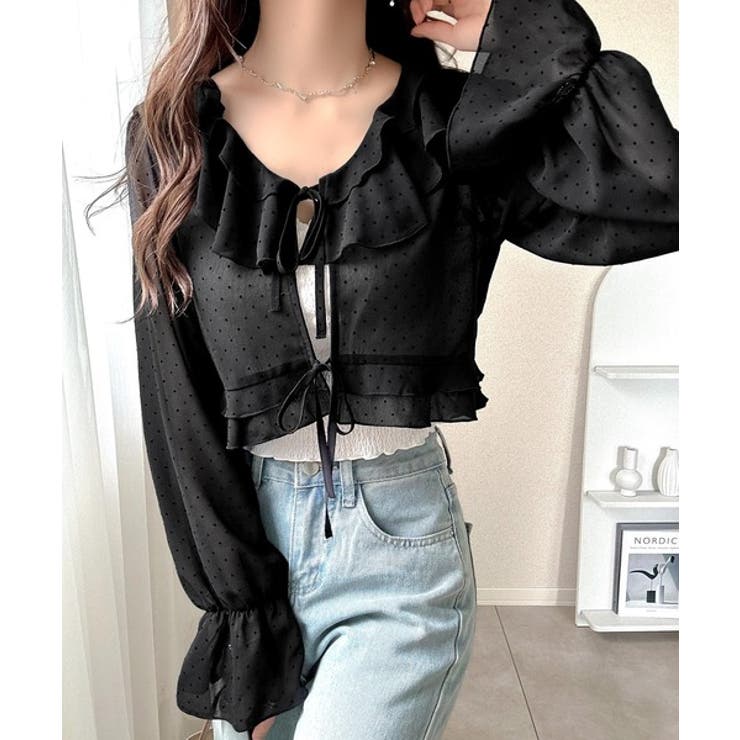 【mily bilet】透け感シフォンが軽やかに映える◎ドットシャイニーシアーリ… | Classical Elf  | 詳細画像1 