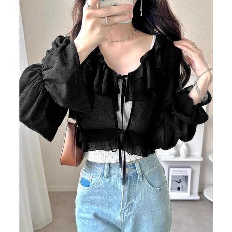 【mily bilet】透け感シフォンが軽やかに映える◎ドットシャイニーシアーリ… | Classical Elf  | 詳細画像4 