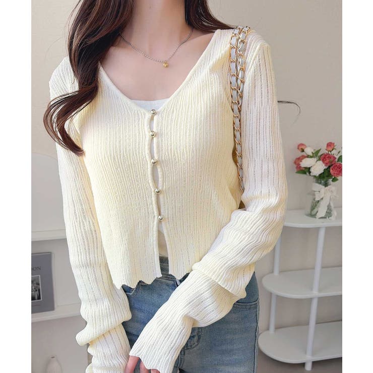 【mily bilet】透け感と上品なきらめきで魅せる♪ 透かし編みシルバーボタ… | Classical Elf  | 詳細画像9 