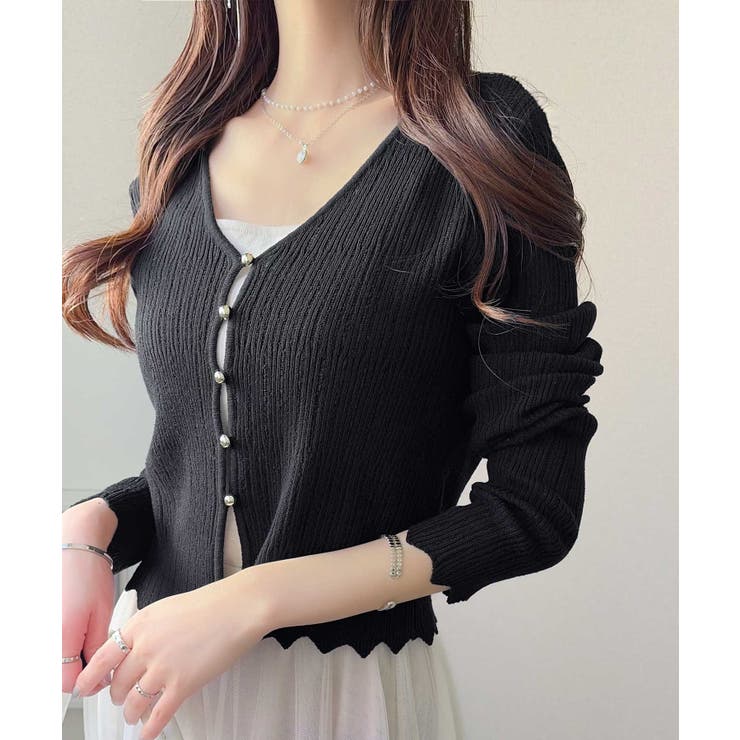 【mily bilet】透け感と上品なきらめきで魅せる♪ 透かし編みシルバーボタ… | Classical Elf  | 詳細画像11 