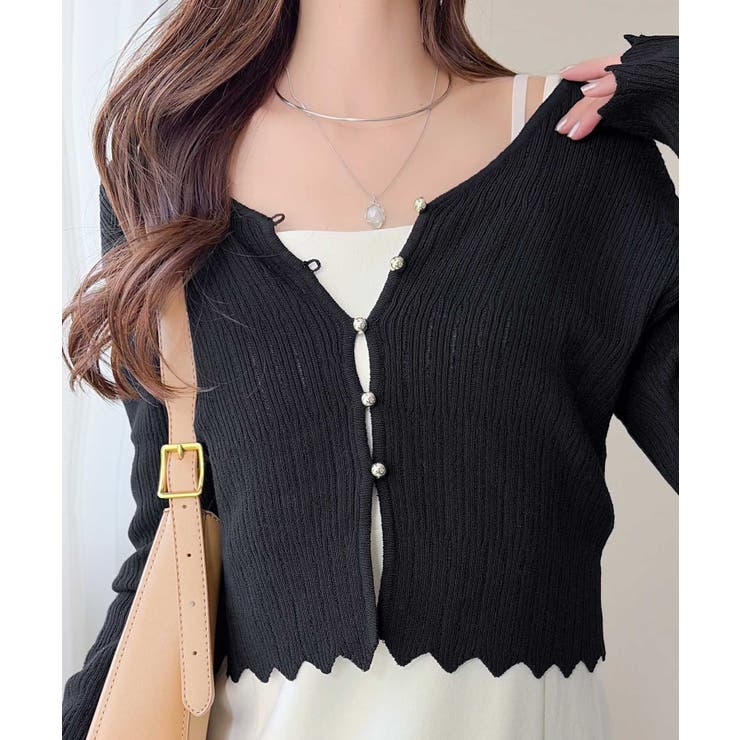 【mily bilet】透け感と上品なきらめきで魅せる♪ 透かし編みシルバーボタ… | Classical Elf  | 詳細画像16 