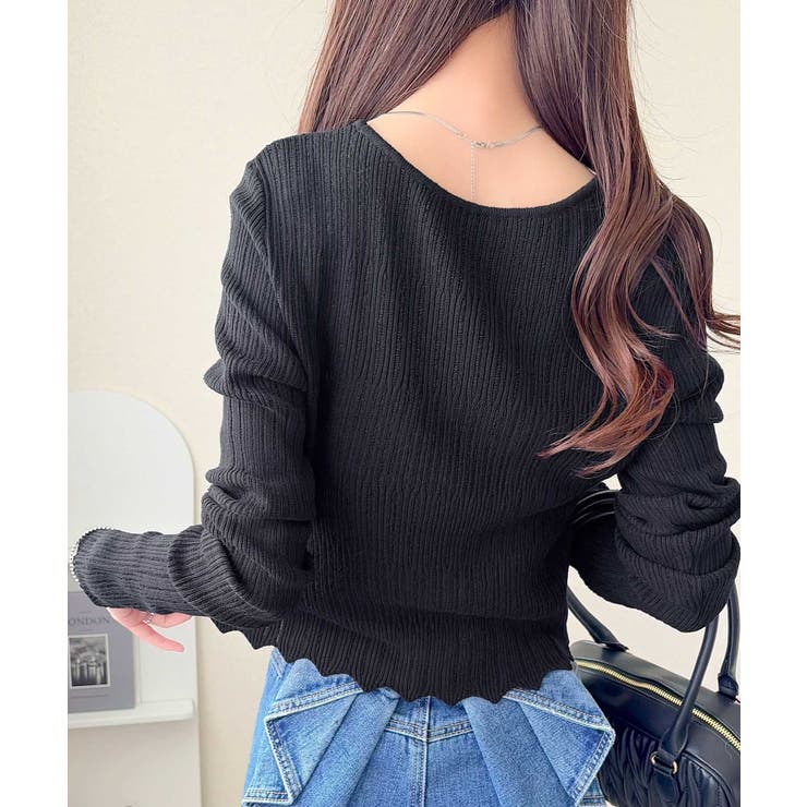 【mily bilet】透け感と上品なきらめきで魅せる♪ 透かし編みシルバーボタ… | Classical Elf  | 詳細画像21 