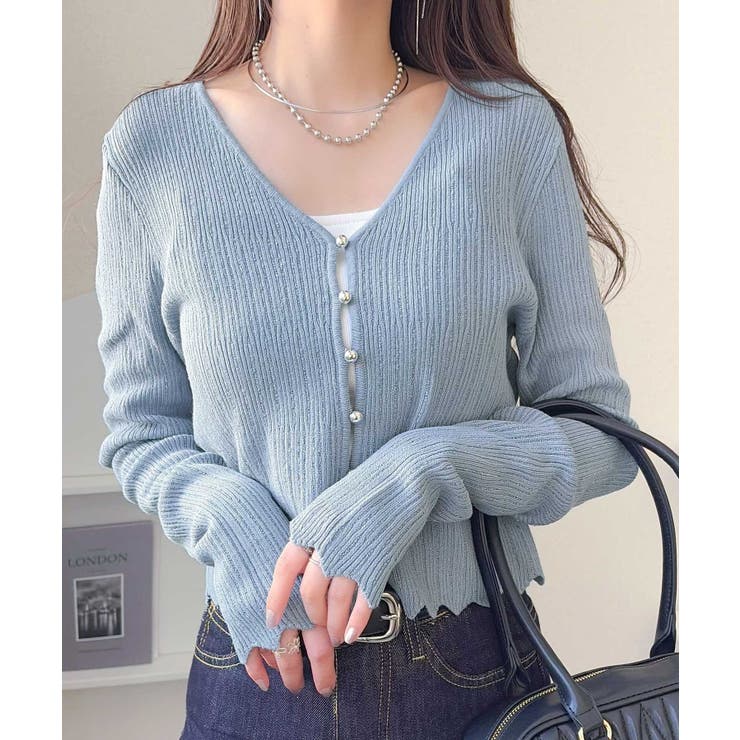 【mily bilet】透け感と上品なきらめきで魅せる♪ 透かし編みシルバーボタ… | Classical Elf  | 詳細画像27 