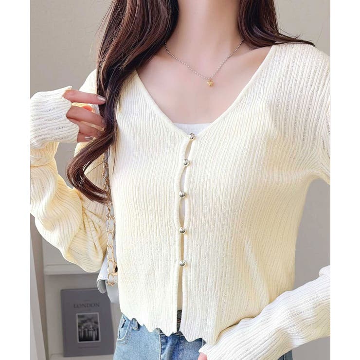 【mily bilet】透け感と上品なきらめきで魅せる♪ 透かし編みシルバーボタ… | Classical Elf  | 詳細画像1 