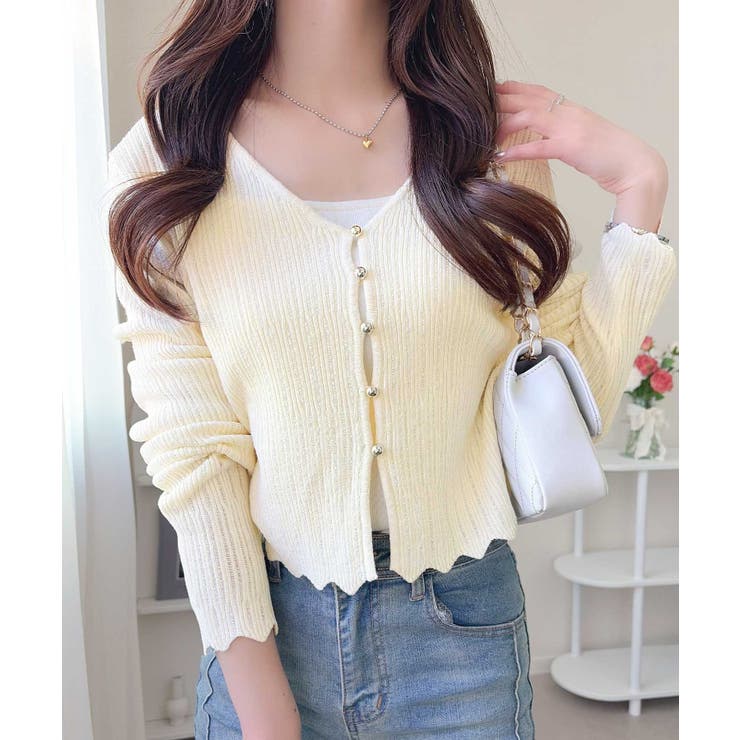 【mily bilet】透け感と上品なきらめきで魅せる♪ 透かし編みシルバーボタ… | Classical Elf  | 詳細画像3 