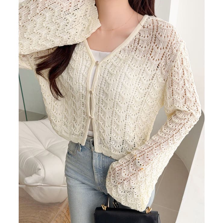 【mily bilet】“涼しげ×あざと可愛い”の最強タッグ♪透かし編みシェル釦… | Classical Elf  | 詳細画像1 