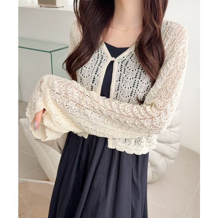 【mily bilet】“涼しげ×あざと可愛い”の最強タッグ♪透かし編みシェル釦… | Classical Elf  | 詳細画像2 