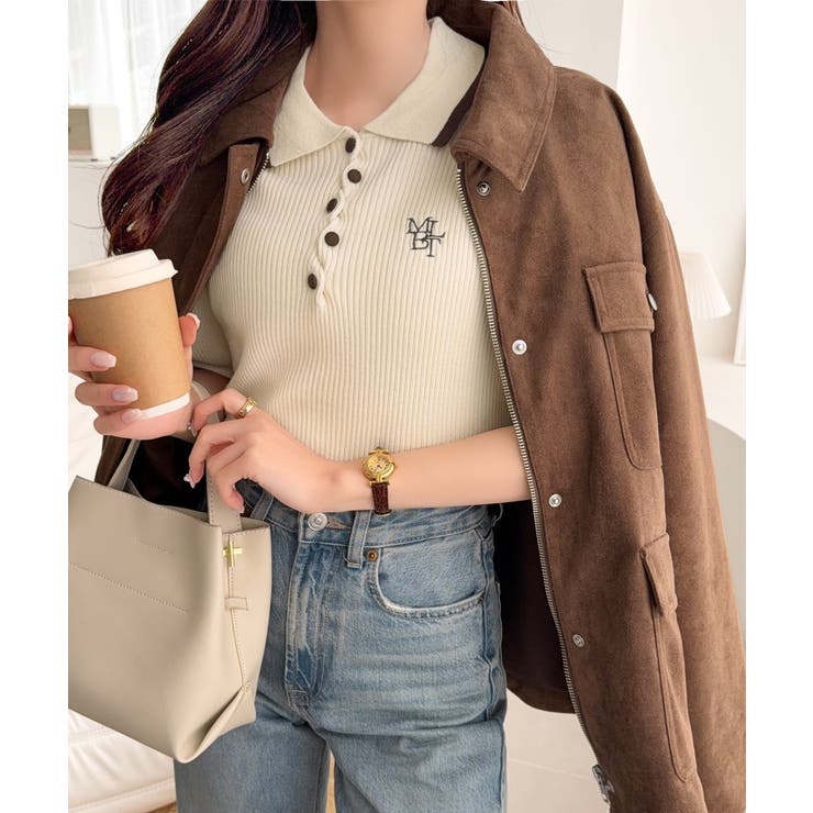 【mily bilet】配色×くすみカラーで魅せる、ずるい清楚さ。配色ラインポロ… | Classical Elf  | 詳細画像7 