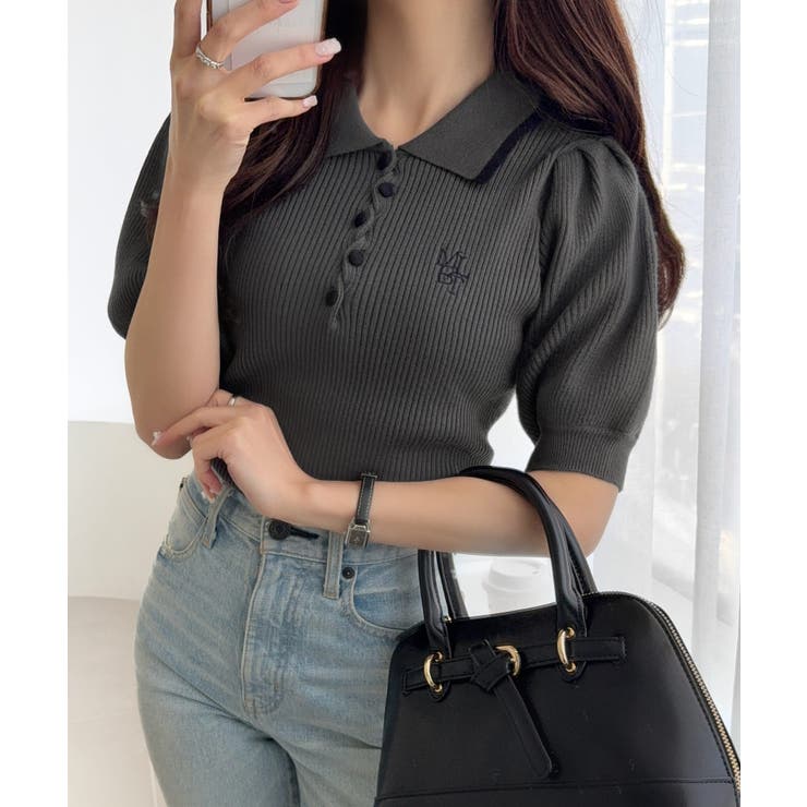 【mily bilet】配色×くすみカラーで魅せる、ずるい清楚さ。配色ラインポロ… | Classical Elf  | 詳細画像10 